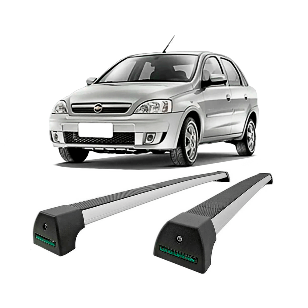 Rack De Teto Long Life em Alumínio p/ Corsa Sedan 1994 até 2003