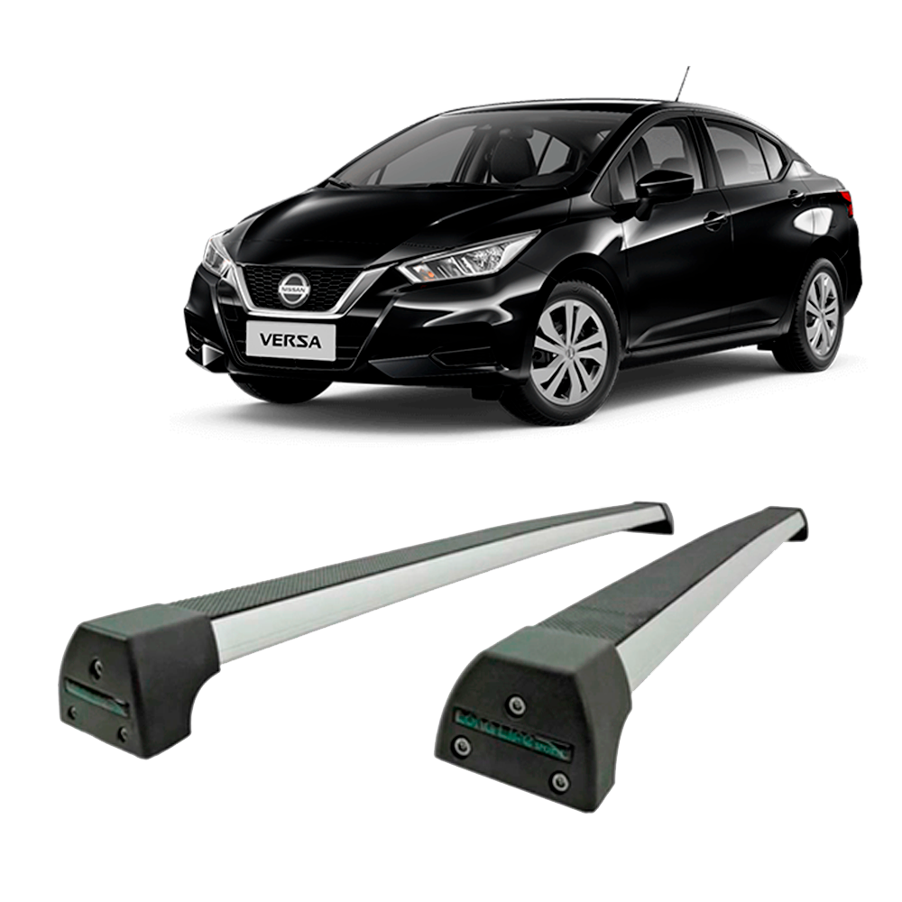 Rack De Teto Long Life Sports Alumínio Versa V-Drive/ Sedan 2012 até 2020 - 4 Portas.