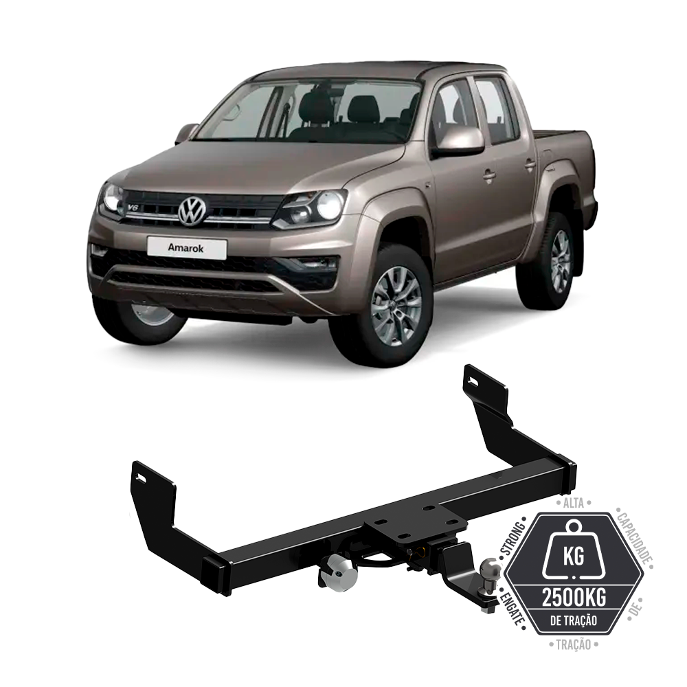 Engate de Reboque Strong Volkswagen Amarok 2010 a 2021 até 2500Kg